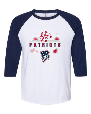 Beckman Patriots Band # 3 Men's Baseball T-Shirt