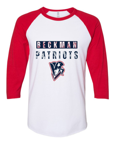 Beckman Patriots Mascot #9 Women's Baseball T-Shirt