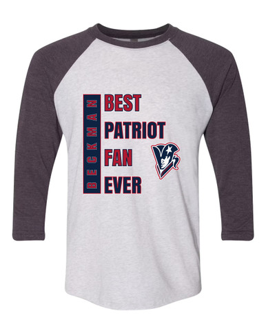 Beckman Patriots Best Patriot Fan Men's Baseball T-Shirt