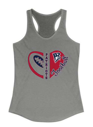 Beckman Patriots Heart Football Women's Tank Top