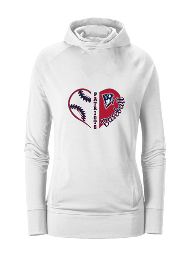 Beckman Patriots Heart Baseball Women's Hoodie