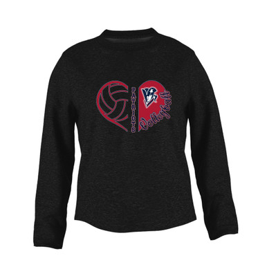Beckman Patriots Heart Volleyball Women's Sweatshirt