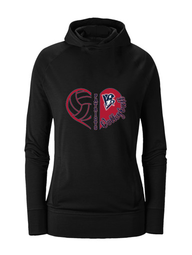 Beckman Patriots Heart Volleyball Women's Hoodie