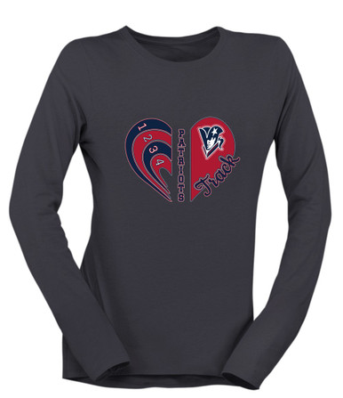 Beckman Patriots Heart Track Women's Premium LS T-Shirt