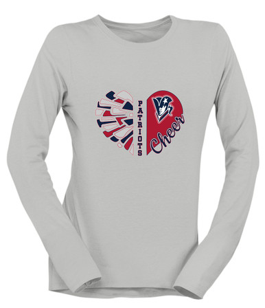Beckman Patriots Heart Cheer Women's Premium LS T-Shirt