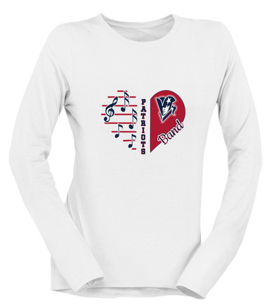 Beckman Patriots Heart Band Women's LS T-Shirt