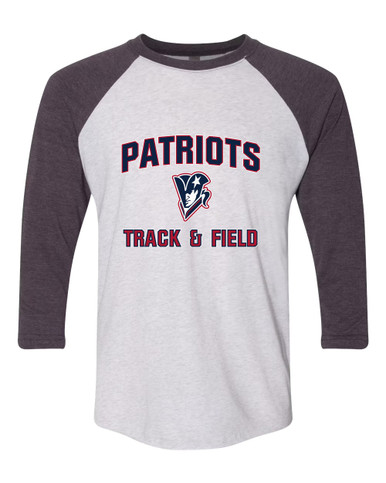 Beckman Patriots Track & Field Men's Baseball T-Shirt