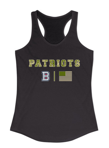 Beckman Patriots B Script Camo Flag Women's Tank Top