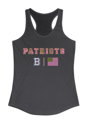 Beckman Patriots B Script Pink Camo Flag Women's Tank Top