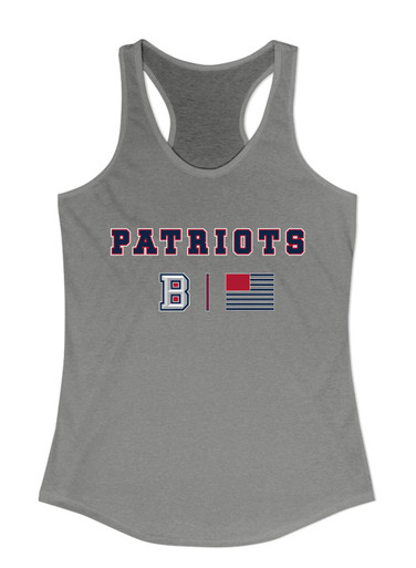 Beckman Patriots B Script Team Colors Flag Women's Tank Top