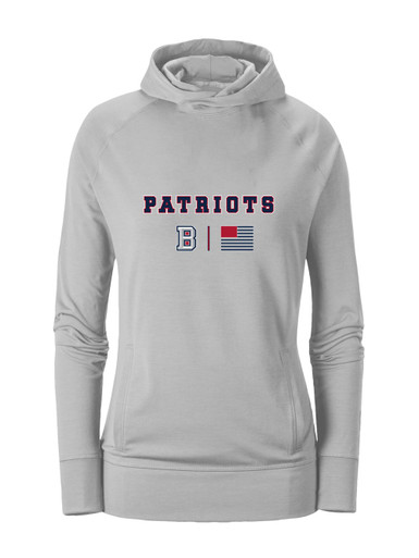 Beckman Patriots B Script Team Colors Flag Women's Hoodie