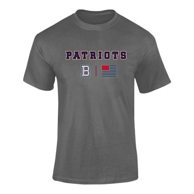 Beckman Patriots B Script Team Colors Flag Men's Premium SS T-Shirt