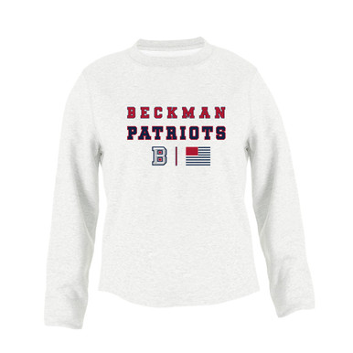 Beckman Patriots B Script Spirit Flag Women's Sweatshirt