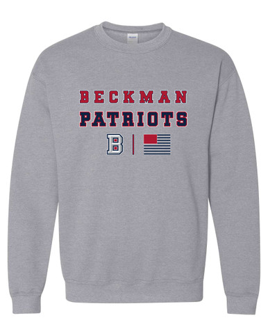 Beckman Patriots B Script Spirit Flag Men's Sweatshirt