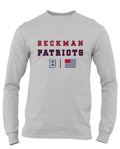 Beckman Patriots B Script Spirit Flag Men's Premium LS T-Shirt