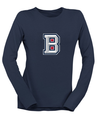 Beckman Patriots B Script Mascot #1 Women's LS T-Shirt