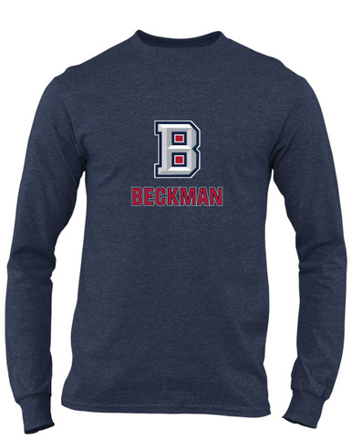 Beckman Patriots B Script Mascot #2 Men's LS T-Shirt
