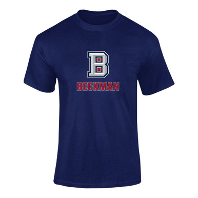 Beckman Patriots B Script Mascot #2 Men's SS T-Shirt