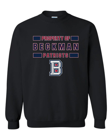 Beckman Patriots B Script Property Of Men's Sweatshirt