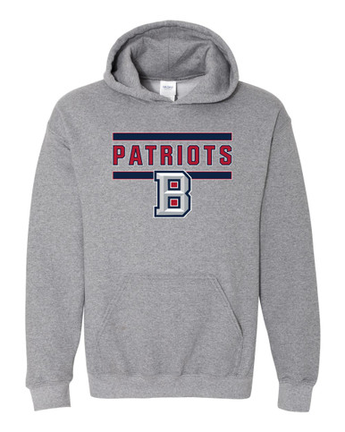 Beckman Patriots B Script Mascot #5 Men's Hoodie