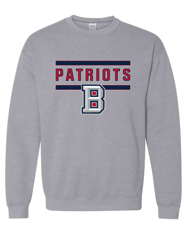 Beckman Patriots B Script Mascot #5 Men's Sweatshirt