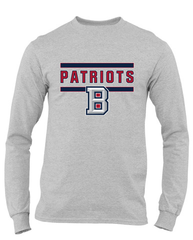 Beckman Patriots B Script Mascot #5 Men's Premium LS T-Shirt