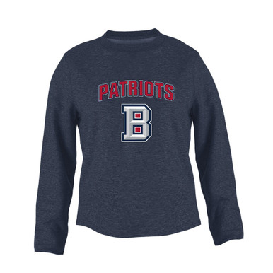 Beckman Patriots B Script Mascot #6 Women's Sweatshirt
