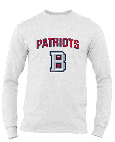 Beckman Patriots B Script Mascot #6 Men's LS T-Shirt