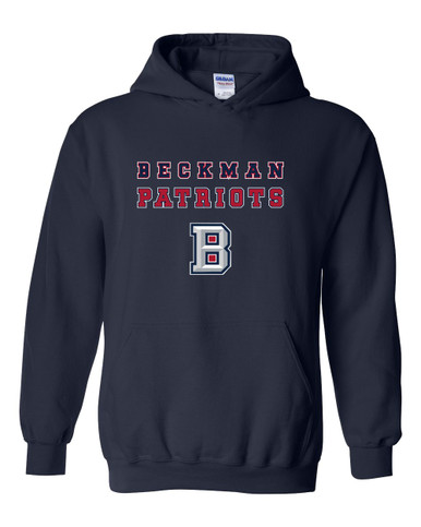 Beckman Patriots B Script Spirit Men's Hoodie