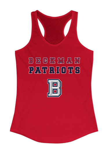 Beckman Patriots B Script Spirit Women's Tank Top