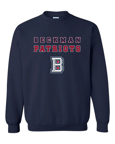 Beckman Patriots B Script Spirit Men's Sweatshirt