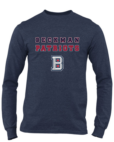 Beckman Patriots B Script Spirit Men's Premium LS T-Shirt