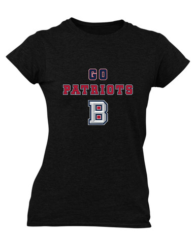 Beckman Patriots B Script Go Team Women's Premium SS T-Shirt