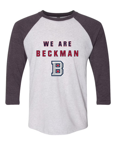 Beckman Patriots B Script We Are Men's Baseball T-Shirt