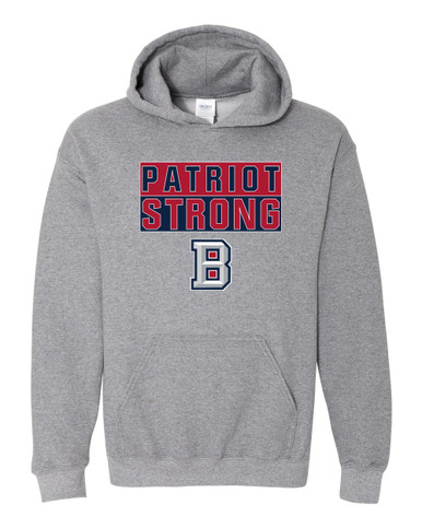 Beckman Patriots B Script Strong #1 Men's Hoodie