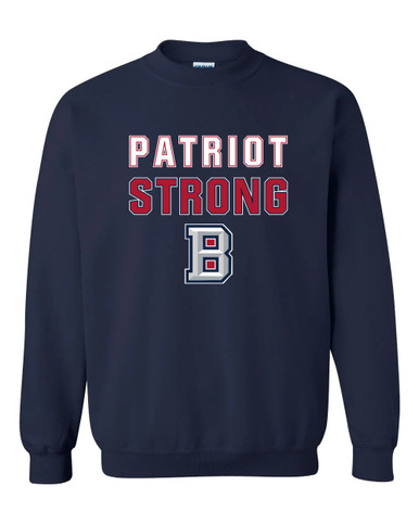 Beckman Patriots B Script Strong #2 Men's Sweatshirt