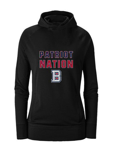 Beckman Patriots B Script Nation #2 Women's Hoodie