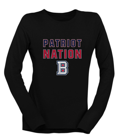Beckman Patriots B Script Nation #2 Women's Premium LS T-Shirt