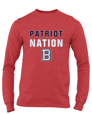 Beckman Patriots B Script Nation #2 Men's Premium LS T-Shirt