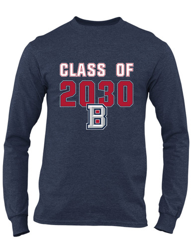 Beckman Patriots B Script Class of 2030 Men's Premium LS T-Shirt