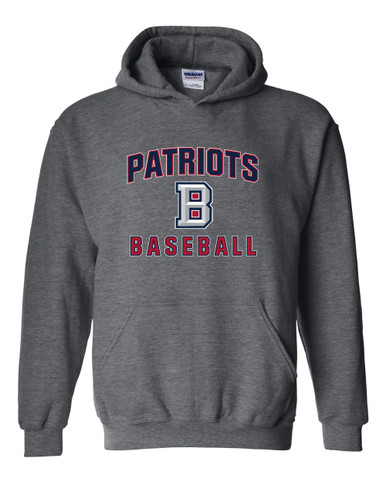 Beckman Patriots B Script Baseball #1 Men's Hoodie
