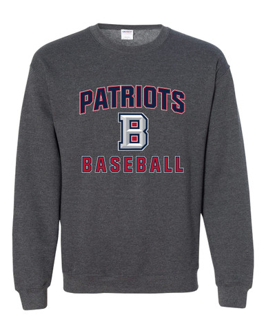 Beckman Patriots B Script Baseball #1 Men's Sweatshirt