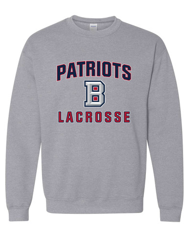 Beckman Patriots B Script Lacrosse Men's Sweatshirt