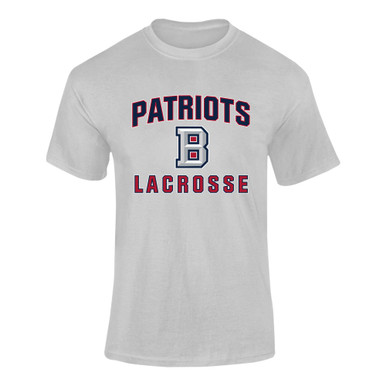 Beckman Patriots B Script Lacrosse Men's Premium SS T-Shirt