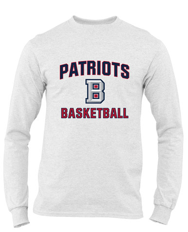 Beckman Patriots B Script Basketball #1 Men's Premium LS T-Shirt