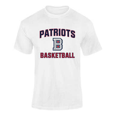 Beckman Patriots B Script Basketball #1 Men's SS T-Shirt