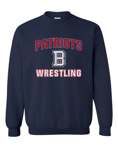 Beckman Patriots B Script Wrestling Men's Sweatshirt