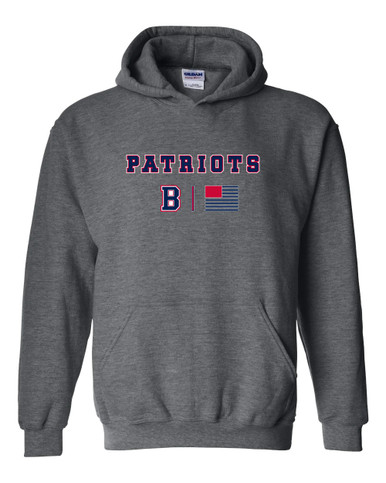 Berkmar Patriots Team Colors Flag Men's Hoodie
