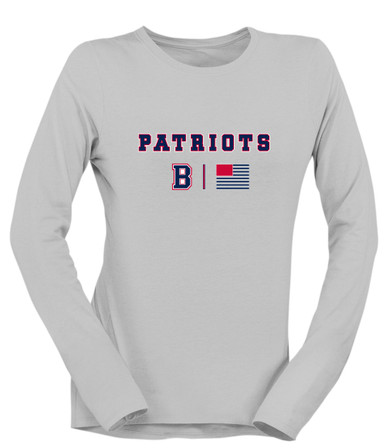 Berkmar Patriots Team Colors Flag Women's LS T-Shirt