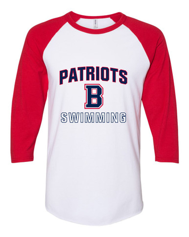 Berkmar Patriots Swimming Men's Baseball T-Shirt